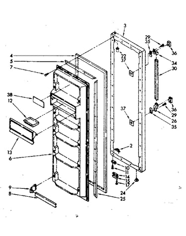 Refrigerator door parts