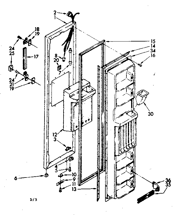 Freezer door parts