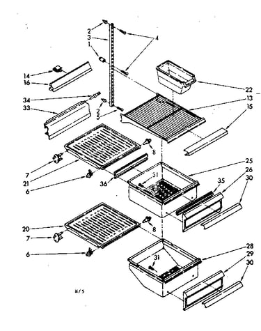 Refrigerator interior parts