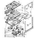 Kenmore 1068138600 compartment separator and control parts diagram