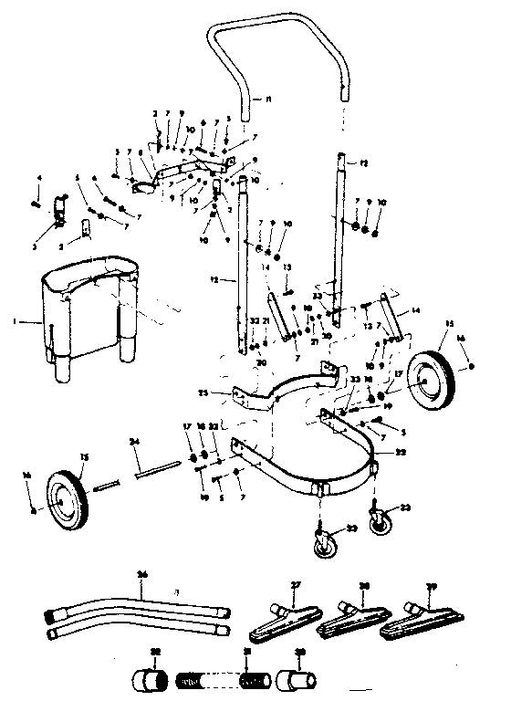Cart assembly and accessories