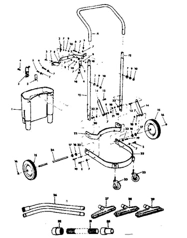 Cart assembly and accessories