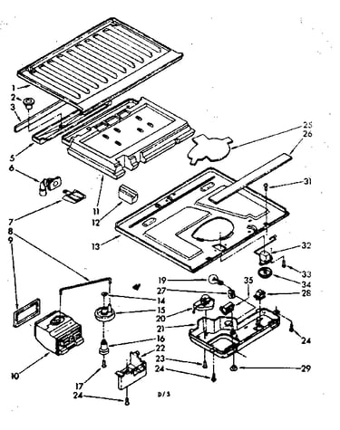Compartment separator and control parts