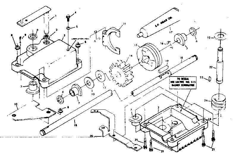 Gear case assembly part