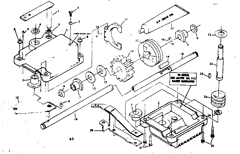 GEAR CASE ASSEMBLY PART NO. 83492