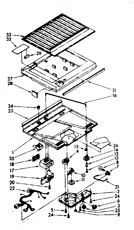 Compartment separator and control parts