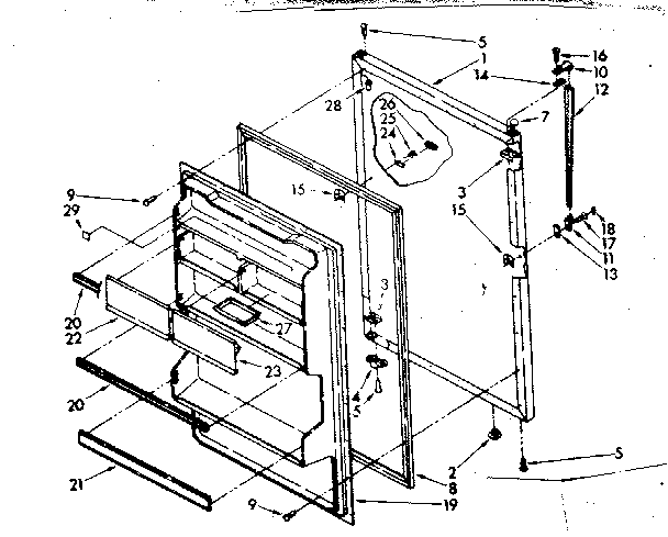 Refrigerator door parts