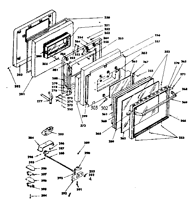 DOOR AND LATCH MECHANISM