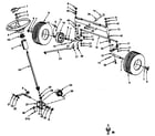 Craftsman 917252673 steering, front axle and wheels diagram