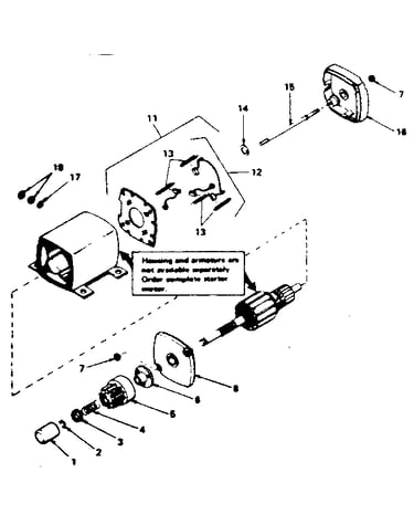 Starter motor no. 33605