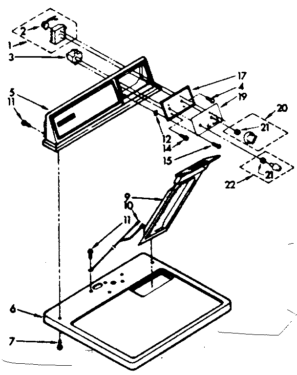 TOP AND CONSOLE ASSEMBLY