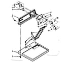 Kenmore 11076520600 top and console assembly diagram