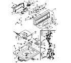 Kenmore 1107205701 top and console assembly diagram