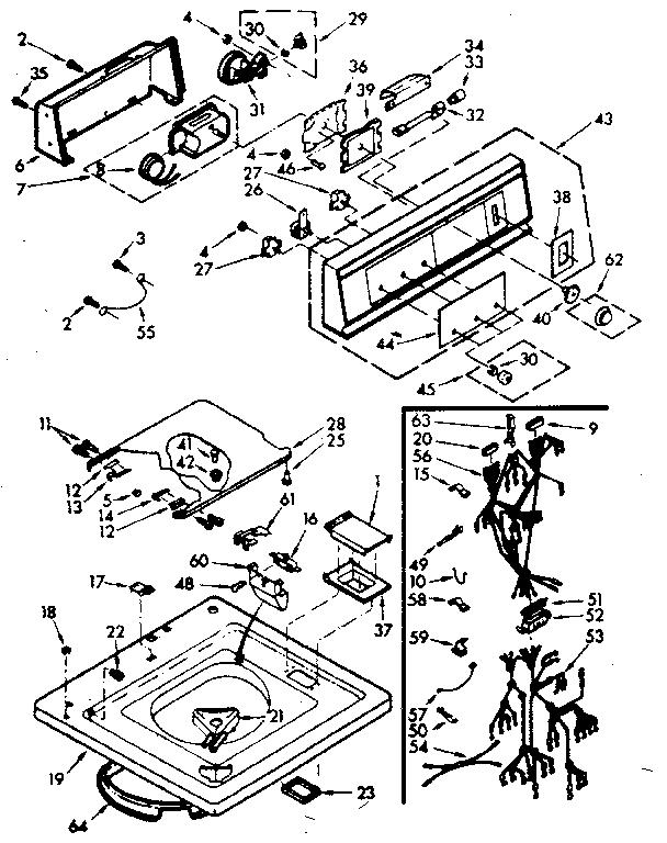 Top and console assembly