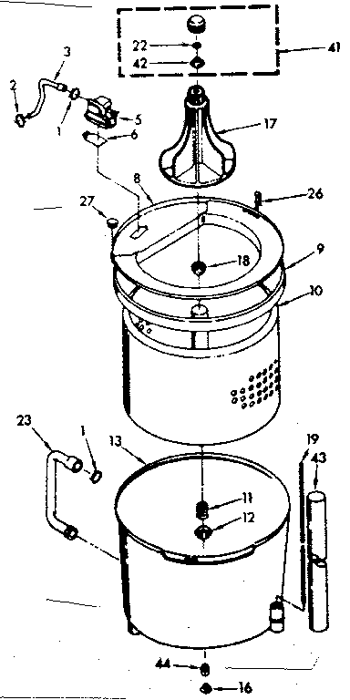 TUB AND BASKET ASSEMBLY