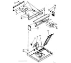 Kenmore 11086572320 top and console parts diagram