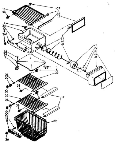 Freezer interior parts