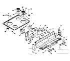 Kenmore 6284538551 control panel and cooktop assemblies diagram