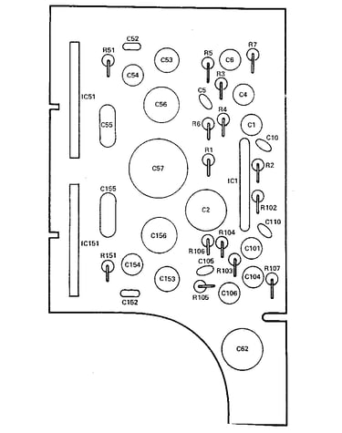 Cassette player circuit board