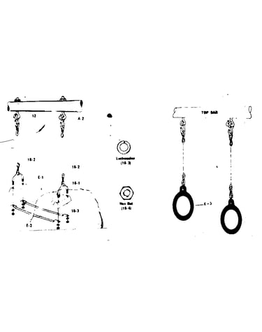 Swing hardware bag and gym ring assembly