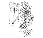 Kenmore 2538351722 cabinet parts diagram