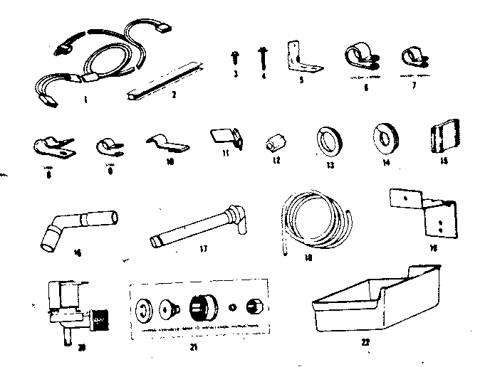 Ice maker installation parts