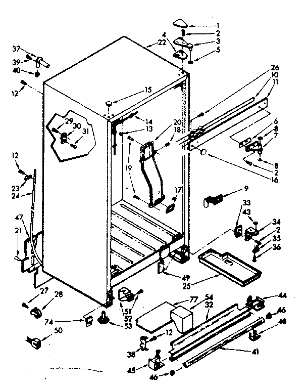 REFRIGERATOR CABINET PARTS