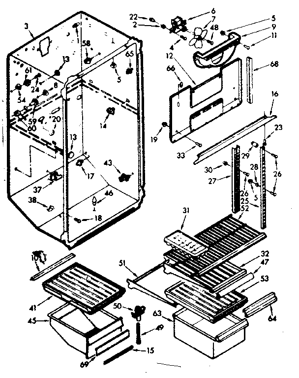 REFRIGERATOR LINER PARTS