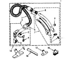 Kenmore 1162435081 hose and attachment parts diagram