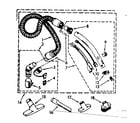 Kenmore 1162439081 hose and attachment parts diagram