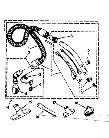 Hose and attachment parts