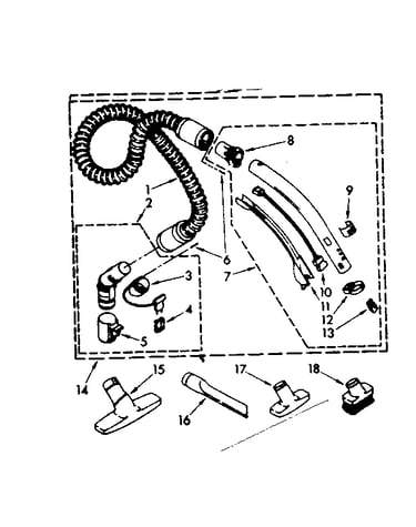 Hose and attachment parts