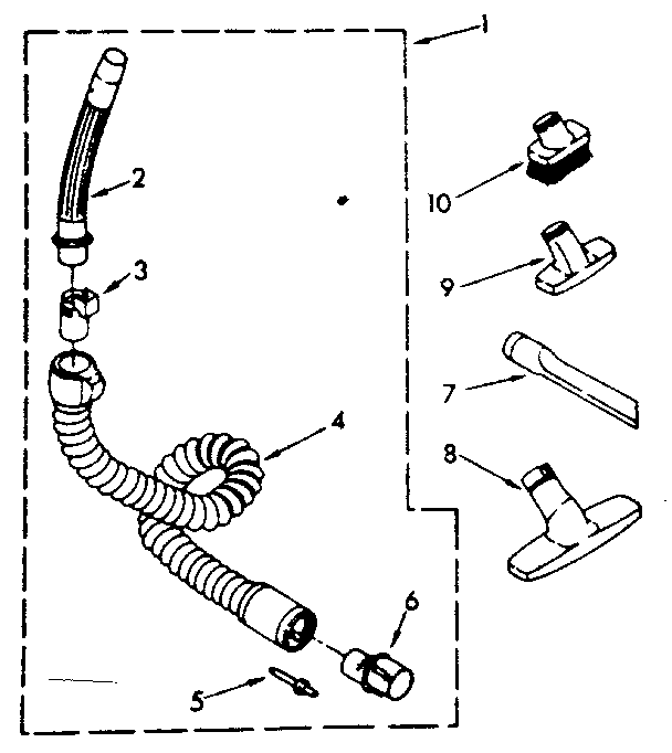 Hose and attachment parts