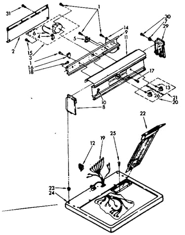 Top and console parts