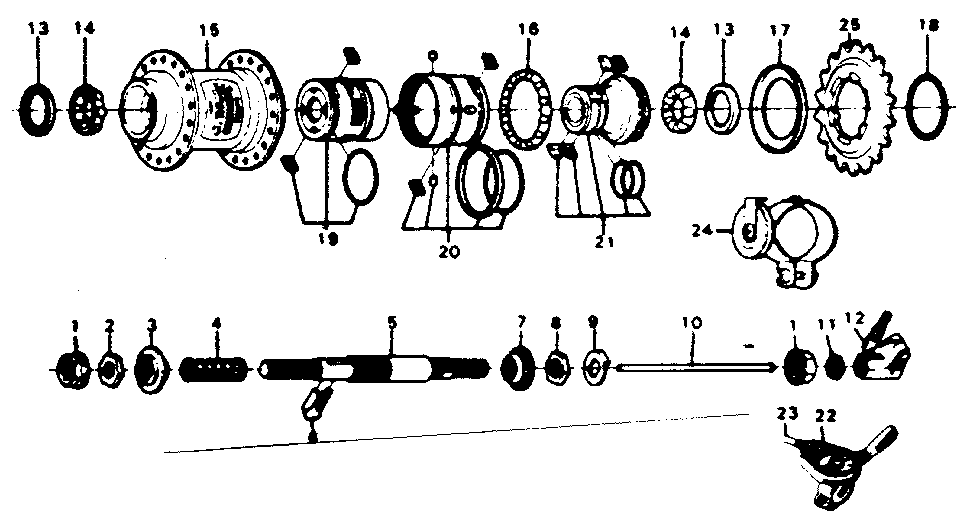 Shimano three speed hub