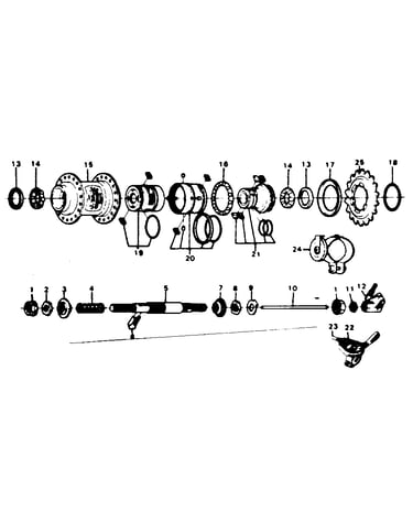 Shimano three speed hub