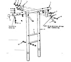 Sears 70172547-1 top bar and leg assembly diagram