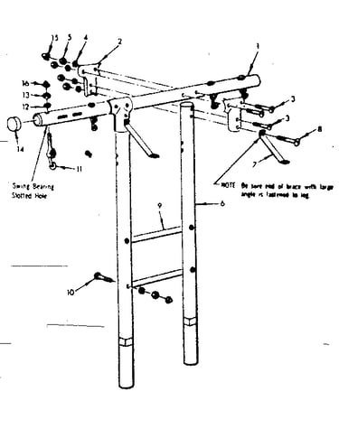 Top bar and leg assembly