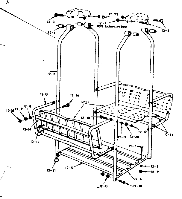 LAWN SWING ASSEMBLY