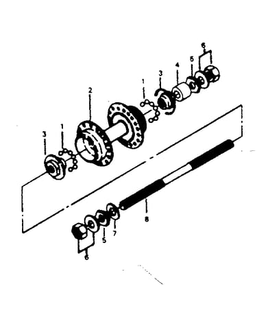 Rear small flange hub