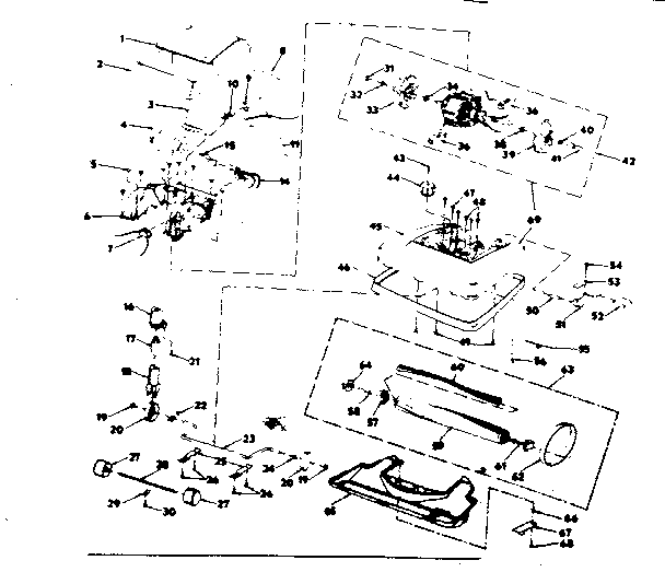 Nozzle and motor assembly