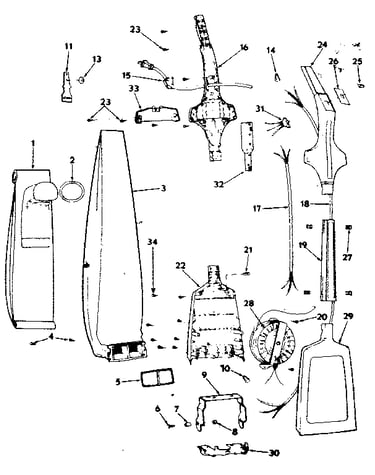 Handle and bag housing