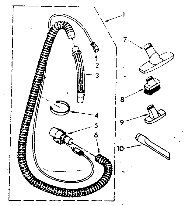 Hose and attachment parts