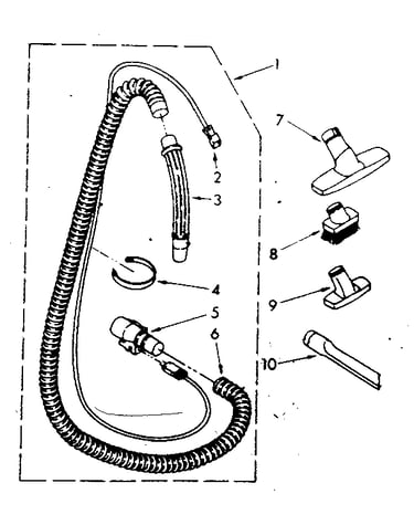 Hose and attachment parts