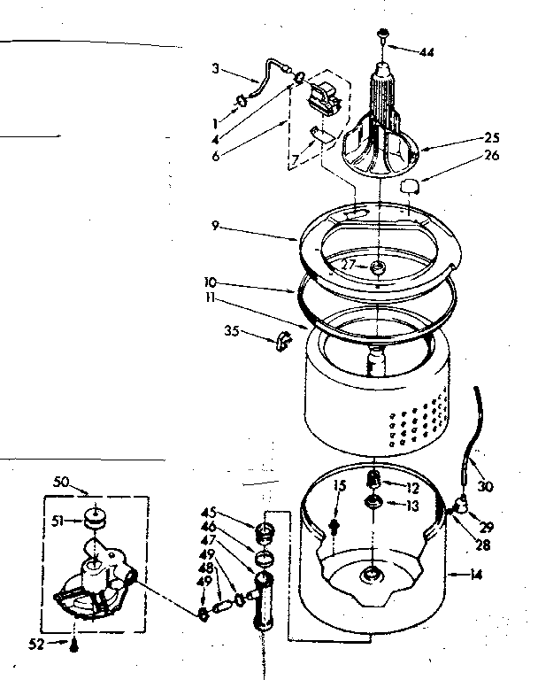 Tub and basket parts