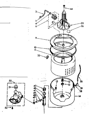 Tub and basket parts