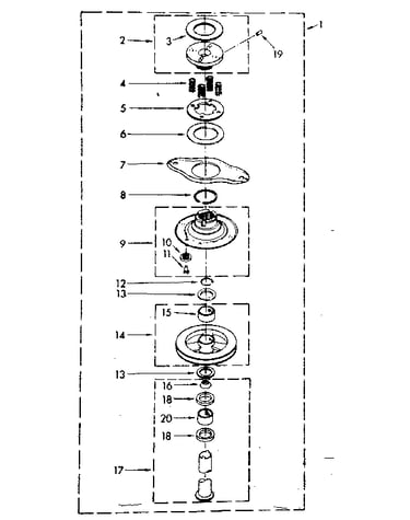 Basket drive and brake parts