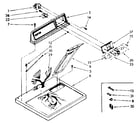 Kenmore 11087535120 top and console assembly diagram
