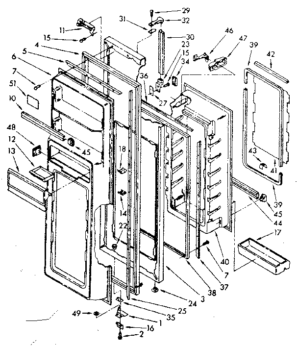 Refrigerator door parts