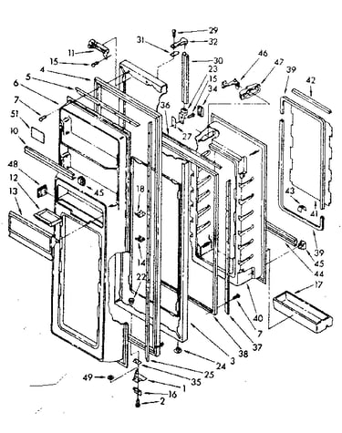 Refrigerator door parts